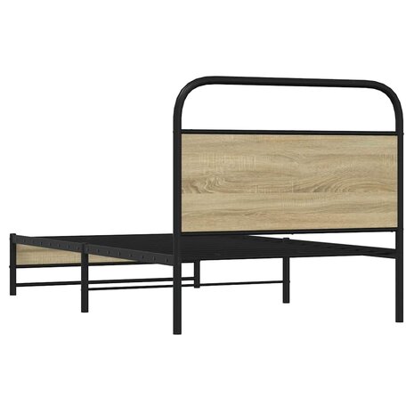 Bedframe zonder matras bewerkt hout sonoma eikenkleur 90x190 cm 7