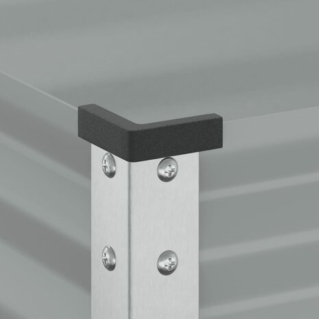 Plantenbak 45x45x88 cm staal grijs 7