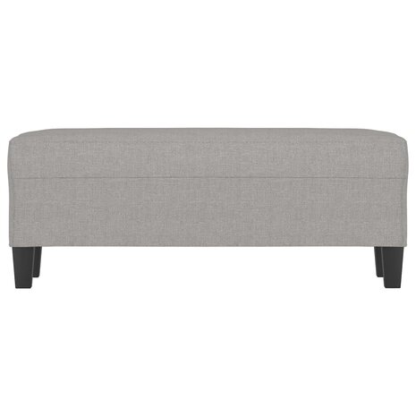 Bankje 100x35x41 cm stof lichtgrijs 3