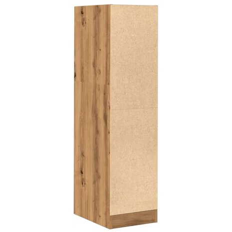 Apothekerskast 30x41x118 cm bewerkt hout artisanaal eikenkleur 7