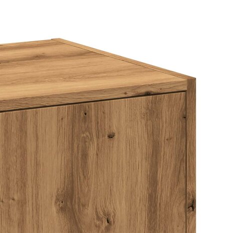 Apothekerskast 30x41x118 cm bewerkt hout artisanaal eikenkleur 8