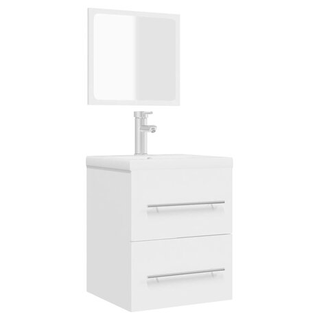 Badkamerkast met spiegel 41x38,5x48 cm wit  4