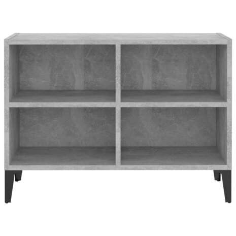 Tv-meubel met metalen poten 69,5x30x50 cm betongrijs 4