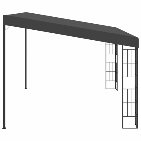Wandprieel 3x4 m stof antracietkleurig 3