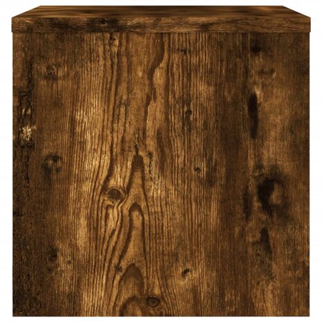 Nachtkastje 40x30x30 cm bewerkt hout gerookt eikenkleurig 5