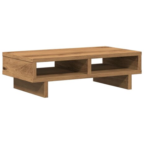 Monitorstandaard 50x27x15 cm bewerkt hout artisanaal eikenkleur 2
