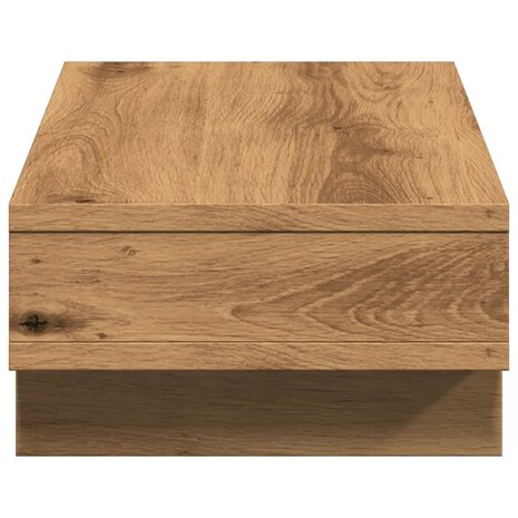Monitorstandaard 50x27x15 cm bewerkt hout artisanaal eikenkleur 5
