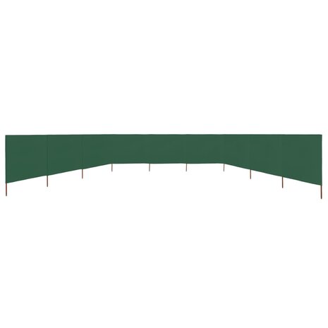 Windscherm 9-panelen 1200x120 cm stof groen 3