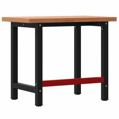 Werkbank rechthoekig 100x60x83 cm massief beukenhout 7