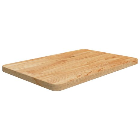Wastafelblad 60x40x2,5cm behandeld massief hout lichtbruin 1