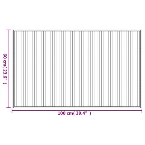 Vloerkleed rechthoekig 60x100 cm bamboe grijs 8