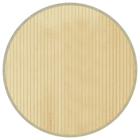Vloerkleed rond 60 cm bamboe lichtnaturel 2