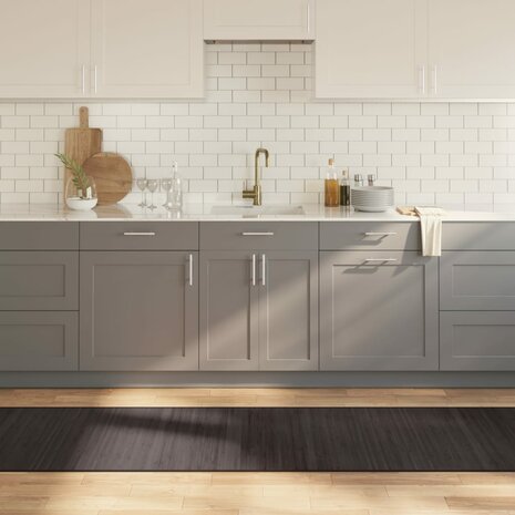 Vloerkleed rechthoekig 70x300 cm bamboe donkerbruin 1