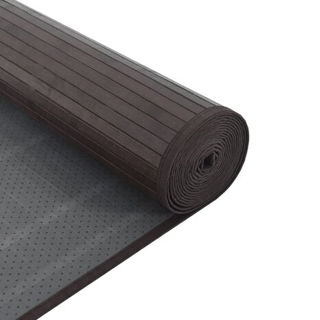 Vloerkleed rechthoekig 70x300 cm bamboe donkerbruin 5