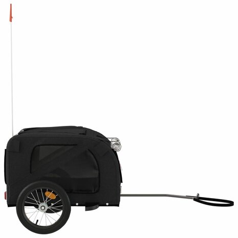 Hondenfietstrailer oxford stof en ijzer zwart 6