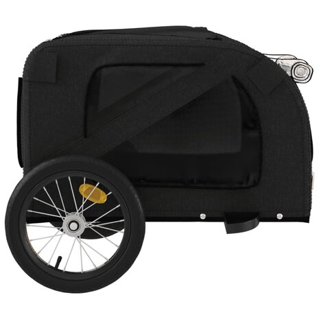 Hondenfietstrailer oxford stof en ijzer zwart 7