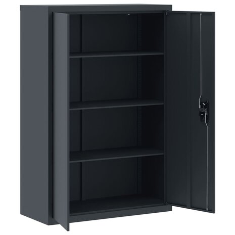 Archiefkast 90x40x140 cm staal antracietkleurig 4