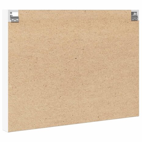 Vitrinekast 100x8,5x75 cm bewerkt hout wit 6