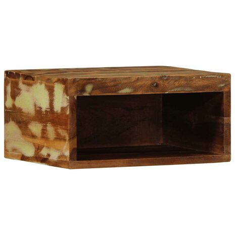 Tv-meubel wandmontage 40x30x19 cm massief gerecycled hout 1