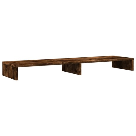 Monitorstandaard 100x27x10 cm bewerkt hout gerookt eikenkleurig 6