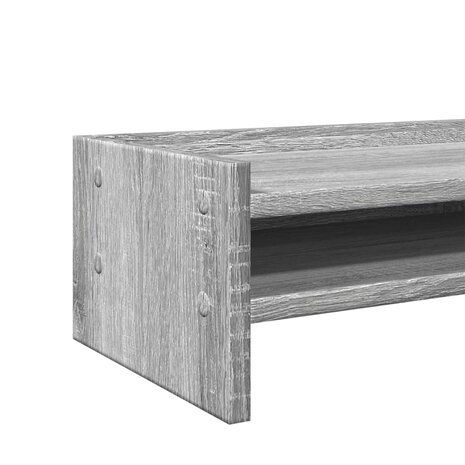 Monitorstandaard 42x24x16 cm bewerkt hout grijs sonoma eiken 7
