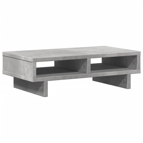 Monitorstandaard 50x27x15 cm bewerkt hout betongrijs 2