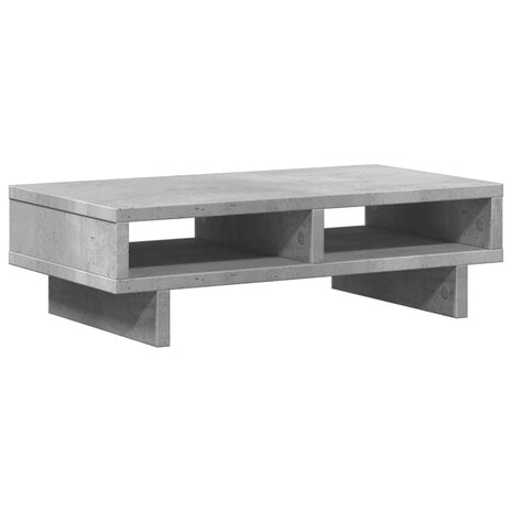 Monitorstandaard 50x27x15 cm bewerkt hout betongrijs 6