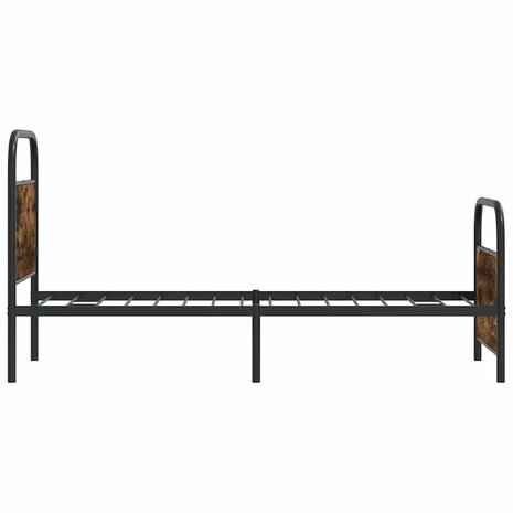 Bedframe zonder matras bewerkt hout gerookt eiken 75x190 cm 6