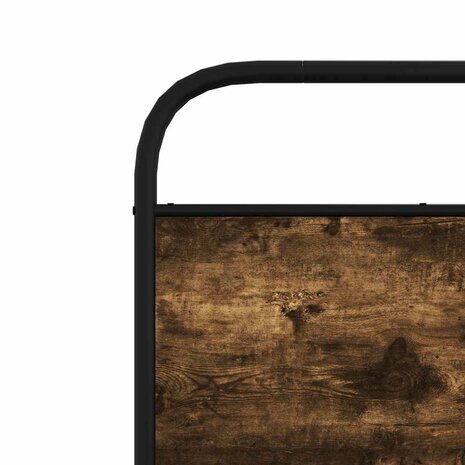 Bedframe zonder matras bewerkt hout gerookt eiken 75x190 cm 8