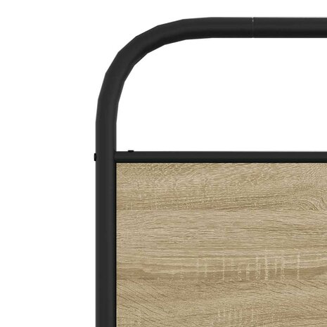 Bedframe zonder matras bewerkt hout gerookt eiken 90x200 cm 8