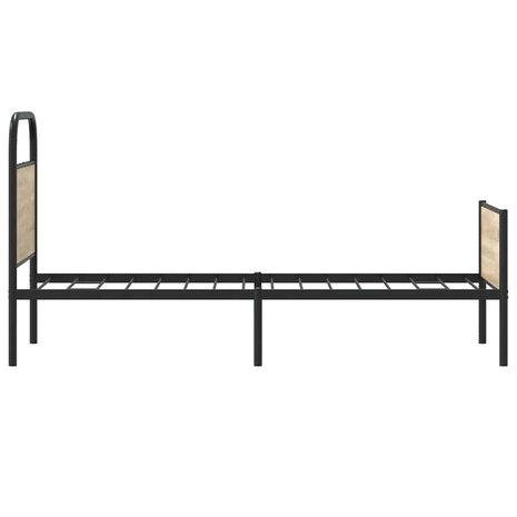 Bedframe zonder matras bewerkt hout sonoma eikenkleur 75x190 cm 6