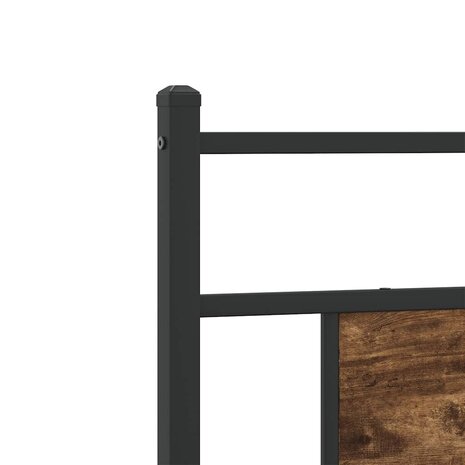 Bedframe zonder matras hout gerookt eikenkleurig 75x190 cm 9