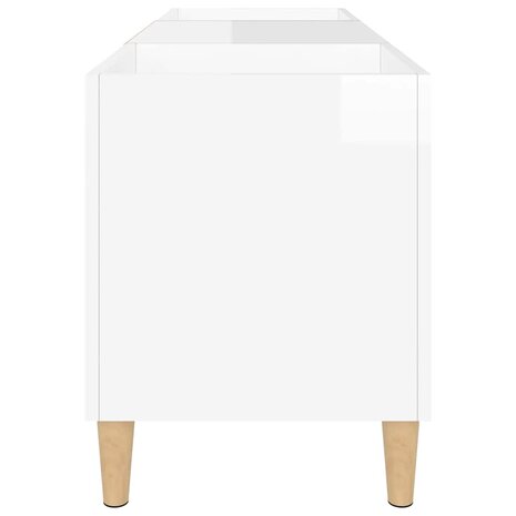 Platenkast 121x38x48 cm bewerkt hout hoogglans wit 6