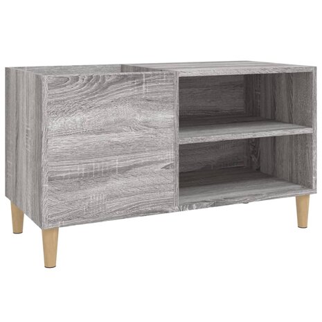 Platenkast 84,5x38x48 cm bewerkt hout grijs sonoma eikenkleurig 2