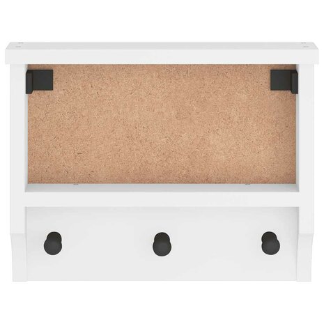 Wandkapstok SANDNES wit 45x12x35 cm massief grenenhout 5
