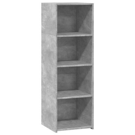 Hoge kast 40x41x124 cm bewerkt hout betongrijs 2