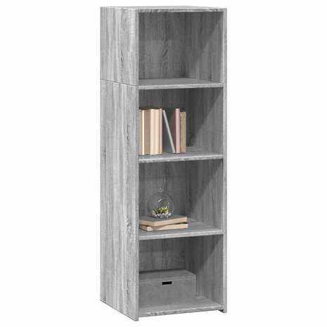 Hoge kast 40x41x124 cm bewerkt hout grijs sonoma eikenkleurig 3