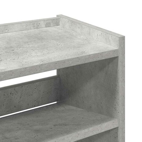 Schoenenrek 60x25x62 cm bewerkt hout betongrijs 7