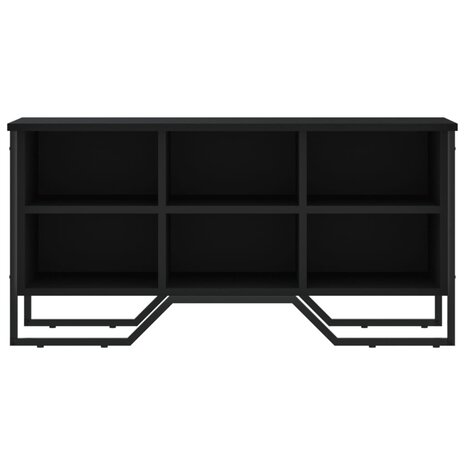 Schoenenkast 90x38x45,5 cm bewerkt hout zwart 4
