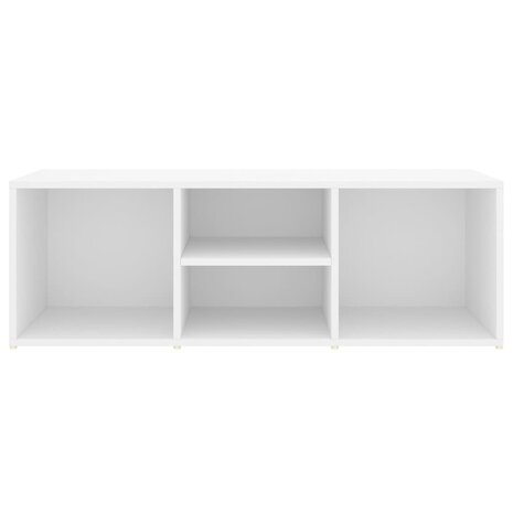 Schoenenopbergbank 105x35x35 cm bewerkt hout wit 4