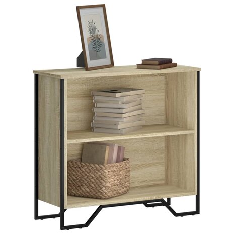 Boekenkast 80x31x74,5 cm bewerkt hout sonoma eikenkleurig 1