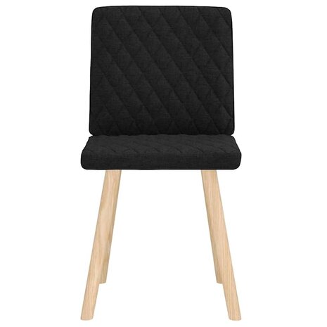 Eetkamerstoelen 2 st stof zwart 3