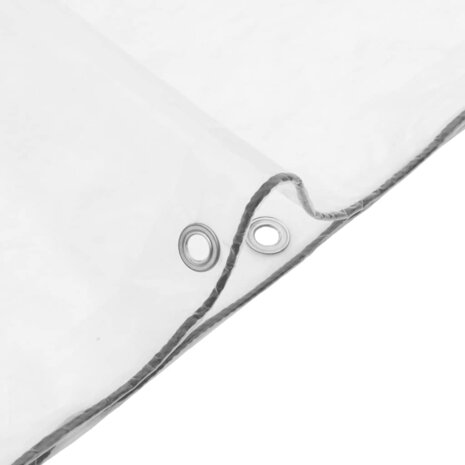 Doorzichtig zeildoek met zeilringen 3x5 m polyethyleen 8