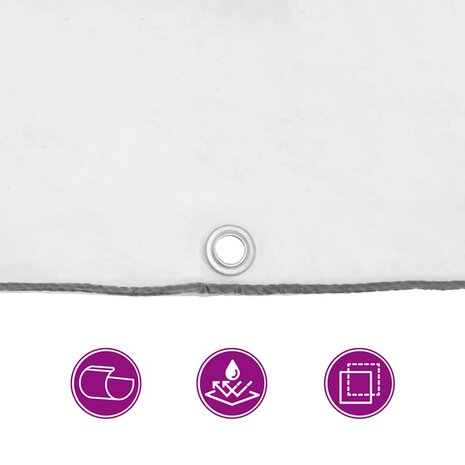 Doorzichtig zeildoek met zeilringen 3x5 m polyethyleen 9