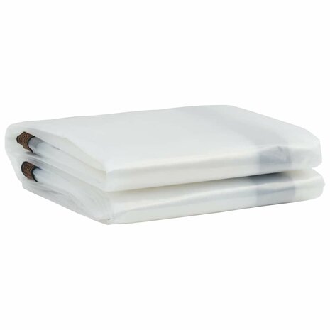 Doorzichtig zeildoek met zeilringen 2x10 m polyethyleen 3
