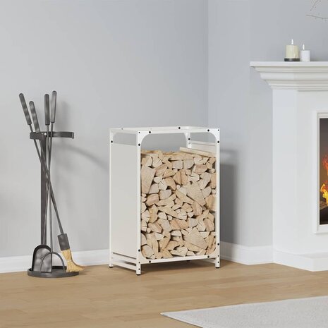 Brandhoutrek 44x28x65 cm koudgewalst staal wit 1