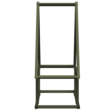 Brandhoutrek 50x25x60 cm koudgewalst staal olijfgroen 6