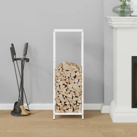 Brandhoutrek 34x25x100 cm koudgewalst staal wit 3