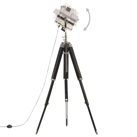 Vloerlamp driepoot 165 cm massief mangohout      6