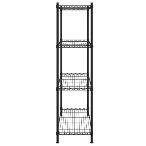 Opbergrek 4-laags 200 kg 90x35x137 cm zwart 4